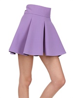 FAUSTO PUGLISI - GONNA IN CREPE DI LANA - LILLA