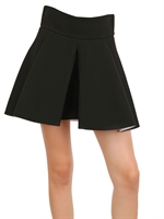 FAUSTO PUGLISI - GONNA IN CREPE DI LANA - NERO