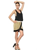 JAY AHR - STRICKKLEID AUS VISKOSEJERSEY UND LUREX - MULTI