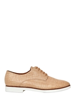 FENDI - 30MM MARCELLO CANVAS LACE-UP SHOES - BEIGE