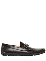SALVATORE FERRAGAMO - PARIGI HORSEBIT HALBSCHUHE AUS GEBÜRSTETEM LEDER - SCHWARZ