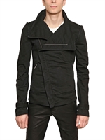 GARETH PUGH - STRETCH DENIM ZIP UP VEST/JACKET - BLACK
