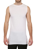 GARETH PUGH - PERFORATED COTTON TANK TOP - WHITE
