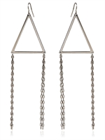MARIA FRANCESCA PEPE - BAUHAUS TRIANGLE EARRINGS - SILVER