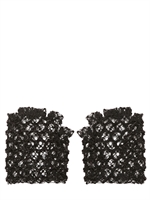 ALEXANDER MCQUEEN - GUANTI IN PIZZO E STRASS NERI - NERO