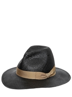 SUPERDUPER - BOHEME PANAMA STRAW HAT - BLACK