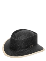 SUPERDUPER - DIETRICH PANAMA STRAW HAT - BLACK/WHITE