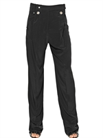 ANTHONY VACCARELLO - TECHNO CREPE DE CHINE TROUSERS - BLACK