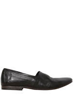 INK SHOES - GROBGESCHNITTENE LOAFERS AUS LEDER - SCHWARZ