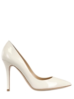 SEMILLA - 100MM PATENT POINTED TOE PUMPS - WHITE