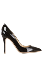 SEMILLA - 100MM PATENT POINTED TOE PUMPS - BLACK