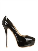 SEMILLA - 130MM PATENT PLATFORM PUMPS - BLACK