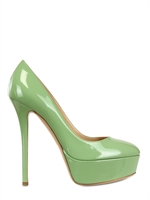 SEMILLA - 130MM PATENT PLATFORM PUMPS - LIGHT GREEN