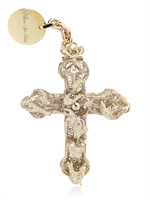 STEFANO DE LELLIS - 24 KT GOLD PLATED CROSS CHARM NECKLACE - GOLD