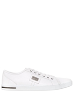 DOLCE & GABBANA - UK LOGO PLAQUE NAPPA LEATHER SNEAKERS - WHITE
