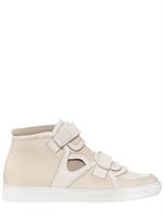 DOLCE & GABBANA - NAPPA LEATHER HIGH TOP SNEAKERS - OFF WHITE