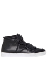 DOLCE & GABBANA - NAPPA LEATHER HIGH TOP SNEAKERS - BLACK