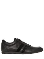 DOLCE & GABBANA - AUSTRALIA PERFORATED NAPPA SNEAKERS - BLACK/BLACK