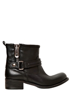 STRATEGIA - 40MM CALFSKIN ANKLE BOOTS - BLACK
