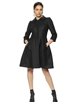 DOLCE & GABBANA - STRETCH DIAGONAL WOOL COAT - BLACK