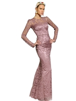 DOLCE & GABBANA - LANGES KLEID AUS BAUMWOLLE UND VISKOSE MIT SPITZE - PINK