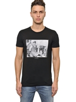 DOLCE & GABBANA - AL PACINO COTTON JERSEY T-SHIRT - BLACK