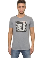 DOLCE & GABBANA - MONICA BELLUCCI COTTON JERSEY T-SHIRT - GREY