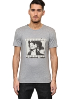 DOLCE & GABBANA - MONICA BELLUCCI COTTON JERSEY T-SHIRT - GREY