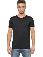 DOLCE & GABBANA - LOGO PLAQUE COTTON JERSEY T-SHIRT - BLACK