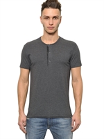 DOLCE & GABBANA - COTTON JERSEY SERAFINO T-SHIRT - GREY