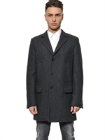DOLCE & GABBANA - MANTEL AUS TECHNO-WOLLJERSEY - DUNKELGRAU