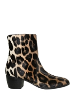 GIUSEPPE ZANOTTI HOMME - 45MM LEOPARD PRINT PONYSKIN ANKLE BOOTS - LEOPARD