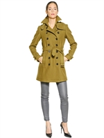 BURBERRY BRIT - CROMBROOKE DOUBLE BREASTED WOOL COAT - MILITARY GREEN
