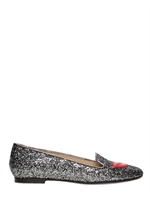 CHIARA FERRAGNI - LIPSTICK GLITTER LOAFERS - PEWTER