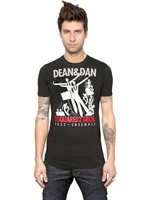 DSQUARED - JAZZ ENSEMBLE COTTON JERSEY T-SHIRT - BLACK