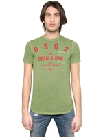DSQUARED - DSQ2 COTTON JERSEY T-SHIRT - GREEN