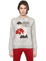 DSQUARED - FELPA IN COTONE MELANGE - GRIGIO