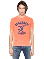 DSQUARED - FELPA MEZZE MANICHE IN COTONE - ARANCIONE