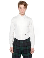 DSQUARED - COTTON POPLIN SHIRT - WHITE