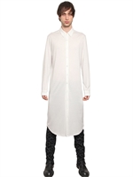 ANN DEMEULEMEESTER - COTTON JERSEY SHIRT DRESS - WHITE