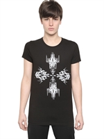 ANN DEMEULEMEESTER - PARTY PRINTED JERSEY T-SHIRT - BLACK/WHITE