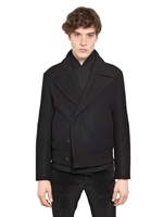 NEIL BARRETT - PEACOAT IN LANA - NERO