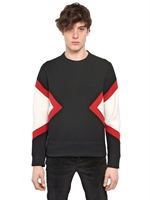 NEIL BARRETT - FELPA OVERSIZE IN NEOPRENE - MULTI ROSSO
