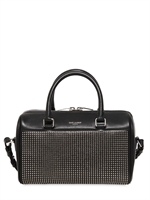 SAINT LAURENT - DUFFLE 3 MICRO STUDS LEATHER BAG - BLACK