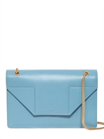 SAINT LAURENT - BETTY 2 MATT LEATHER SHOULDER BAG - BLEU GLACIER