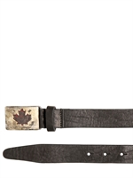 DSQUARED - 3.5CM DSQUARED LEAF LEATHER - BLACK