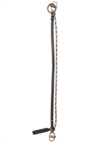 DSQUARED - FLAT STUDS LEATHER & METAL POCKET CHAIN - BLACK