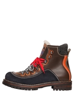 DSQUARED - ST MORITZ SUEDE & LEATHER HIKING BOOTS - BROWN