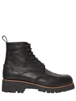 DSQUARED - FINE GRAINED LEATHER BOOTS - BLACK