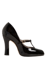 MARC JACOBS - 100MM PATENT T STRAP PUMPS - BLACK